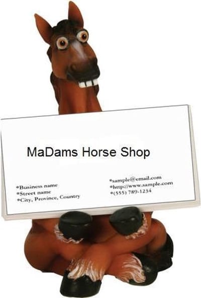 Visitekaartje houder paard