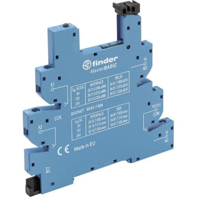 Finder 93.61.8.230 Relaissocket Met houderbeugel, Met LED, Met EMC-ontstoringsschakeling Geschikt voor serie: Finder se