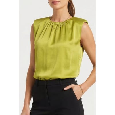 GUESS Marciano By  Joana Sl Top Kiwi Light Green Size: 36 | Blouses Outlet | Dames | Groen