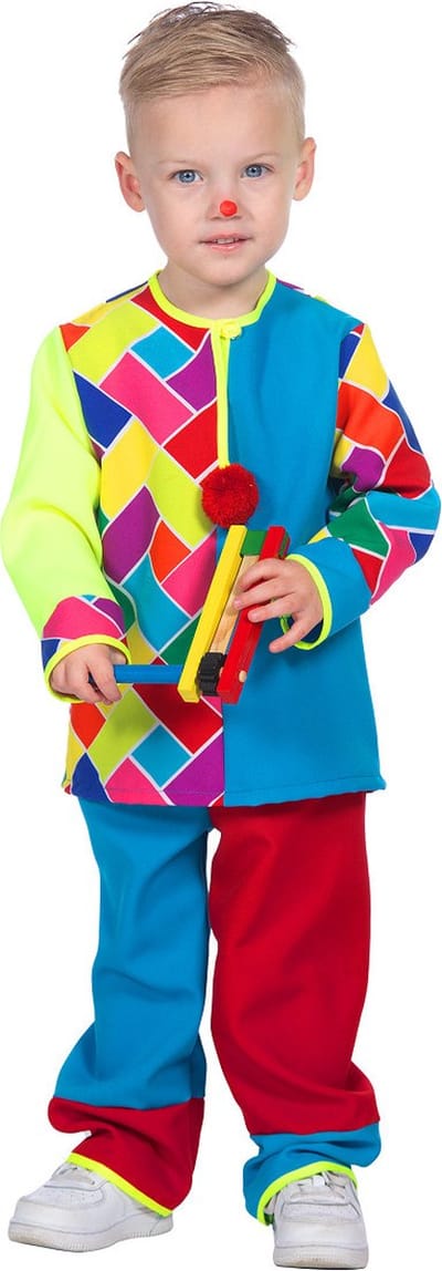 Speelse Mini Clown Kind Kostuum