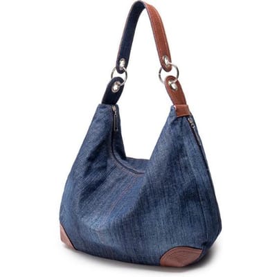 Grote luxe dames denim handtas grote schoudertas blauwe jeans handtas jeans denim tote crossbody dames schoudertas donkerblauwe kleur