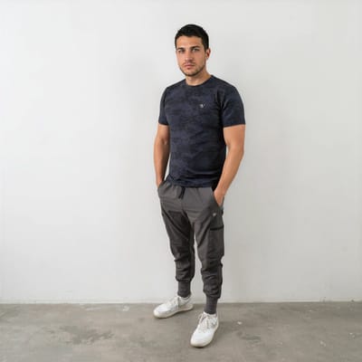 YV SPORT Sportshirt Vancouver - Heren - Regular fit - Premium kwaliteit - Ademend - Elastisch - Sneldrogend - Sportief patroon - Comfortabel - Fitness en sport shirt - Sportshirt heren - Zwart - Maat S
