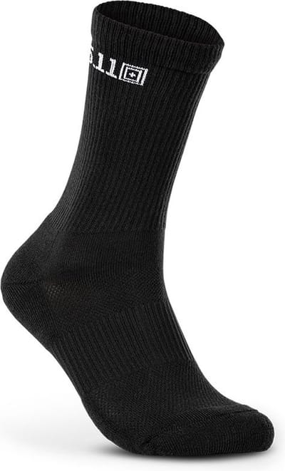 5.11 Tactical Duty Ready Basic Crew Socks (4-Pack) Black - L