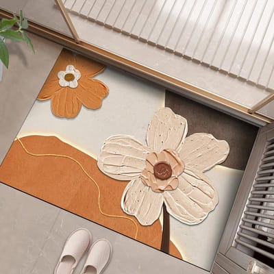 Kleine Frisse Driedimensionale Huishoudelijke Toiletdeur Vuile Diatomeeënaarde Mat Toilet Absorberend Sneldrogend Antislip Mat 40*60cm