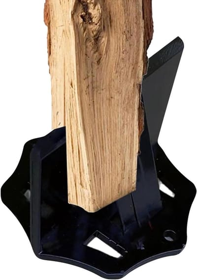 Hout Splitter - Splijt W edge - Haardhout Maken - Veilig Ontwerp - 14 cm - Zwart