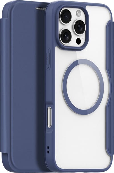 Dux Ducis - Hoes geschikt voor Apple iPhone 16 Pro - Geschikt voor Magsafe - Book Case - Blauw