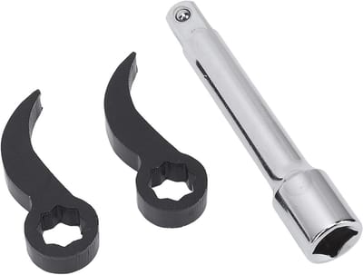 Koevoet Adapter Set - Kraai Adapter - Demontage Werkzaamheden - Robuuste Staalconstructie - 3 Delig - Zwart