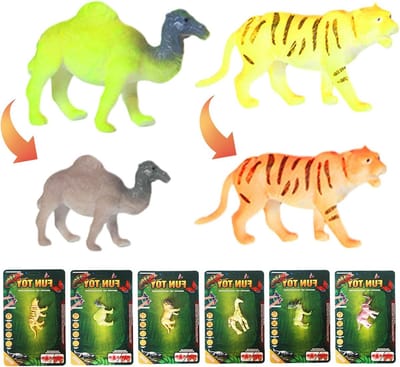 Waterspeelgoed Kleurverandering - Badplezier Dieren - Sensorisch Spel - Thermoactieve Transformatie - 6 Delig - Meerdere Kleuren