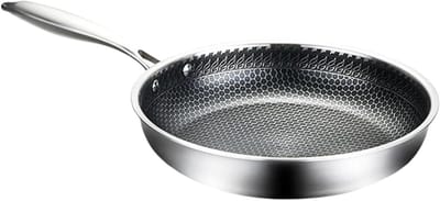 Bak en braadpan - Keukenpan RVS - Dagelijks koken - Snelle warmteverdeling - 28 cm - Zilver