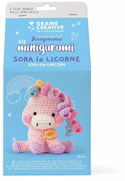 Graine Creative haakpakket eenhoorn minigurumi Sora - creatief speelgoed.