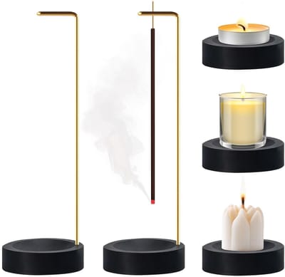 Dailygoods- Wierookhouder Modern Design - Wierookstokjeshouder - Wierookbrander - Houten Houder - Concaaf - Eenvoudig te Reinigen - Incense Holder