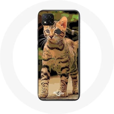 Xiaomi Redmi 9C Bengaalse kattenras cartoonhoes