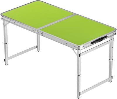 Klaptafel met handvat - Draagbare tafel - Outdoor bijeenkomsten - 3 Hoogte instellingen - 120 x 60 cm - Groen