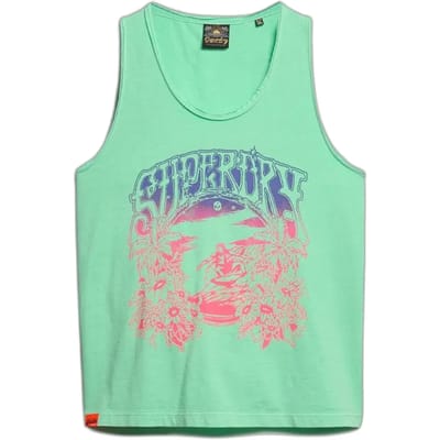 Superdry - Psych Surf hemdtopje met racerback en print - Dames - Vesten