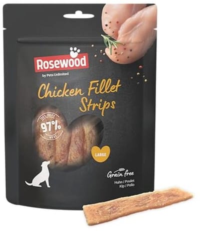 Zachte Kipfilet Snack voor Grote Honden - Eiwitrijk en Vetarm, Zonder Granen en Gluten, 150 g