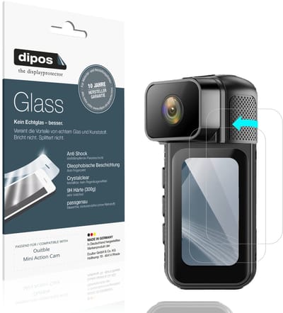 dipos – 2x Pantserfolie geschikt voor Ouitble Mini Action Cam | 9H Screenprotector