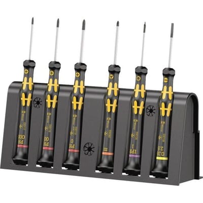 Wera 1550/6 ESD Schroevendraaierset ESD 6-delig Plat, Kruiskop Phillips, Torx plus, Microstix