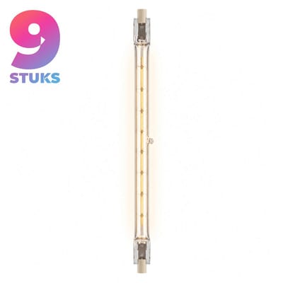 9x Staaflamp (256mm) Halogeenlamp R7s - 1500W - Warm Wit Licht (3000K) - 33000 lm - 2 jaar - Dimbaar - Osram Haloline®
