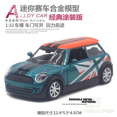 1:32 Mini Cooper Klassieke Auto Legering Model Diecast Metaal Auto Voertuigen Model Simulatie Miniatuur Schaal Kinderen Speelgoed Cadeaus