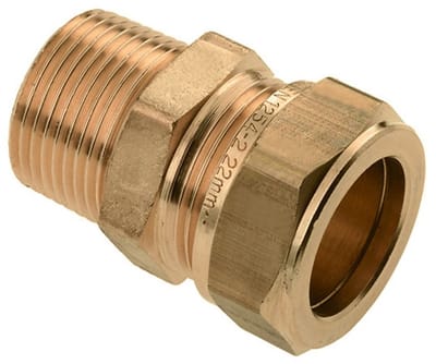 Bonfix knelkoppeling - Puntstuk - 1/2 x 12mm - Messing