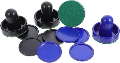 Air Hockey Accessoires - Pucks en Duwers - Thuis Spelen - Ergonomisch Ontworpen - 2 Sets - Diverse Kleuren