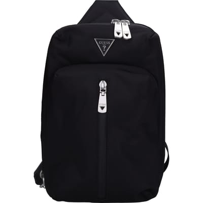 GUESS Slingtas Schoudertas Roma Crossover with Vertical Zip Black Zwart