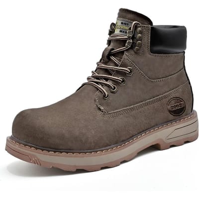 Nieuwe Heren Mid-Top Britse Stijl Echt Leer Herfst en Winter Werklaars Herenlaarzen Hoge Werklaarzen Werklaars 44 black