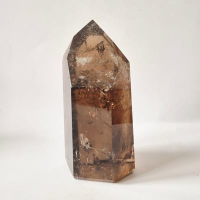 Rookkwarts Toren 300 gram – Hoge Kwaliteit Smoky Quartz met Diepe Insluitsels