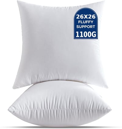 Kussenvulling Set - Sierkussen Binnenwerk - Decoratie en Comfort - Hypoallergeen Ademend - 65 x 65 Cm - Wit