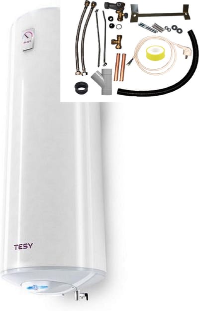 Bi-Light warmwater boiler 150 liter met verticale installatie set, Elektrische Tesy boiler