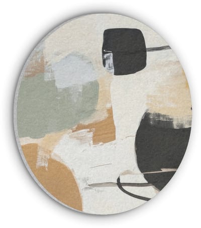 Akoestisch wandpaneel rond 30x30 cm - Vilt schilderij Paint - Abstract - Kleuren - Ronde akoestische panelen - Geluidsdempende wanddecoratie - Geluidsisolatie wandcirkel - Muurdecoratie geluidspanelen