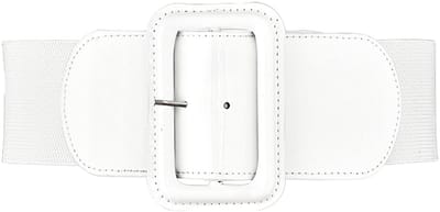 JHUBERS- Damesjurk Met Elastische Tailleband - Gebreide Mantel - Stretchmateriaal - Vierkante Gesp - Eén Maat - Zacht en Comfortabel