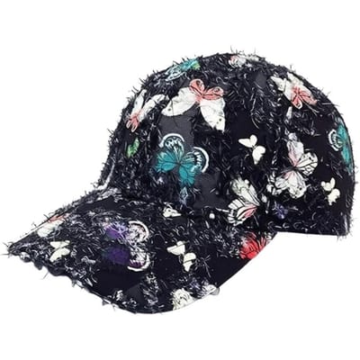 Nieuwe Geborduurde Vlinder Baseballpet Veelzijdig Elegante Koreaanse Stijl Baseballpet Zonneklep Ademend Dames Buitenpet Buiten