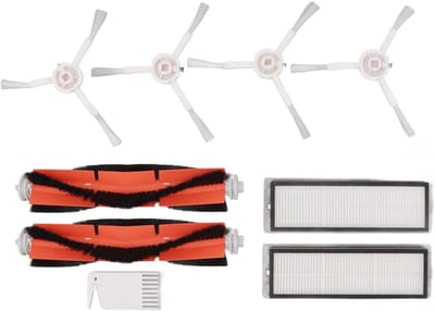 Accessoires voor Veegmachines - ABS Siliconenborstelfilters - Wit - Kamkit - Compatibel met robotstofzuigers - Hoge kwaliteit - Duurzaam - Eenvoudig te installeren