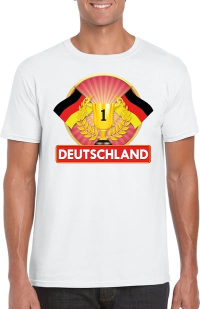 Wit Duits kampioen t-shirt heren - Duitsland supporters shirt S