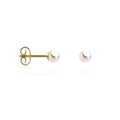 Luna-Pearls - 310.0036 - Oorstekers - Dames - 750 Geelgoud - Akoya-cultuurparel