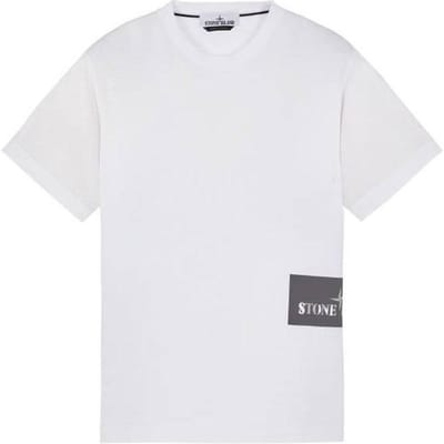 Stone Island Effen Ronde Hals Korte Mouw T-shirt Heren tops Wit 80152NS84-V0001 M white