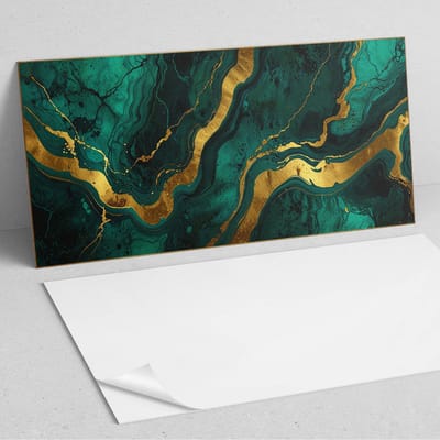 Coloray Wandpanelen Zelfklevend - Golven van abstracte structuur PVC Wandpaneel - 100 cm x 50 cm - Groente Wandbekleding Zelfklevend - 1 stuk - Abstractie Wandpanelen Zelfklevend - Wandbord Keuken - Wandpaneel Badkamer