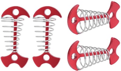 Dailygoods- Grondankerpennen Duurzaam - Aluminiumlegering - Roestvrij Staal - Tentharingen - 4 Stuks - Langdurig Gebruik - Tentpinnen