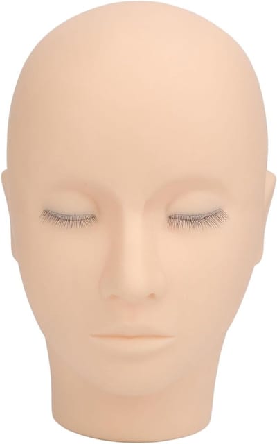 Oefenhoofd voor Wimpers - Zachte Siliconen Mannequin met 3 Lagen voor Make-up en Wimperextensions Training