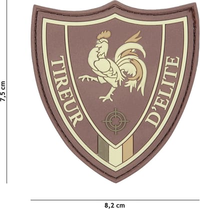 101 Inc Embleem 3D Pvc Tireur D'Elite Bruin  11127