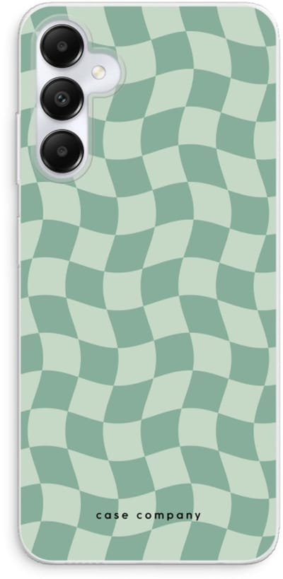 Case Company® - Hoesje geschikt voor Samsung Galaxy A05s hoesje - Grid Groen - Soft Cover Telefoonhoesje - Bescherming aan alle Kanten en Schermrand
