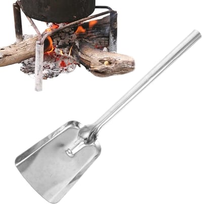 Vuurschep As - Asschep Lange Steel - Haard Reinigen - Vervormingsbestendig - 42 x 14 x 5 cm - Enkele Attribuut