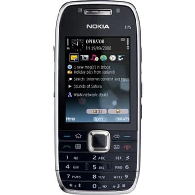 Gerenoveerde Nokia E75 mobiele telefoon 3G Ondersteuning Russisch en Arabisch toetsenbord mobiel Simple Set zwart