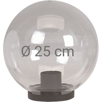 KS Verlichting - Bol - Flens - Kunststof - 25cm - Polycarbonaat - Led - Modern - Transparant