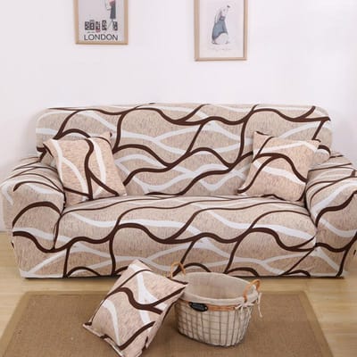 Elastische bankhoes voor woonkamer Bankhoezen Hoekbankhoezen L-vormige bank Slipcover Beschermer Bankhoes Small(90-140cm)1PC