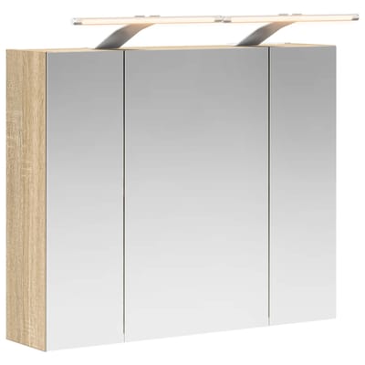 vidaXL - Badkamerspiegelkast - Sonoma - Eik - 60 - x - 14,5 - x - 50 - cm - Bewerkt - hout