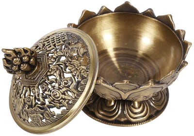 Dailygoody - Wierook Houders - Vintage Terugstromen Rook - Duurzaam en Robuust - Bronzen - Kegel Houder - Woondecoratie - 8x7 cm