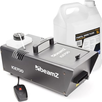 Rookmachine - BeamZ ICE700 low fog machine 700W + 5 liter rookvloeistof