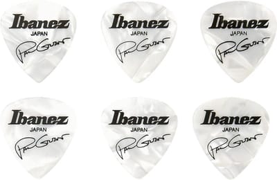 Ibanez Plektrum B1000PG-PW,6er-Set Paul Gilbert, sign.pearlwit - Plectrum set